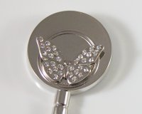 3D Silver Butterfly Handbag Hook