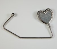 Clear Heart Handbag Hook