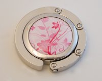 Lilies on White Foldable Handbag Hook
