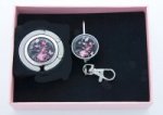 Lilies on Black Foldable & LED Keyfinder Gift Set
