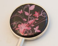 Plain Lilies on Black Handbag Hook