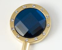 Bling Blue Crystal 12 Handbag Hook