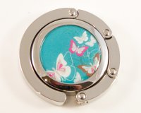 Butterflies on Blue Foldable Handbag Hook